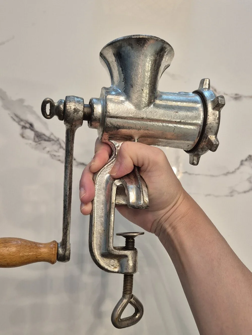 Porkert  Manual Meat Grinder Cast Iron Made In Chechoslovakia Size 5